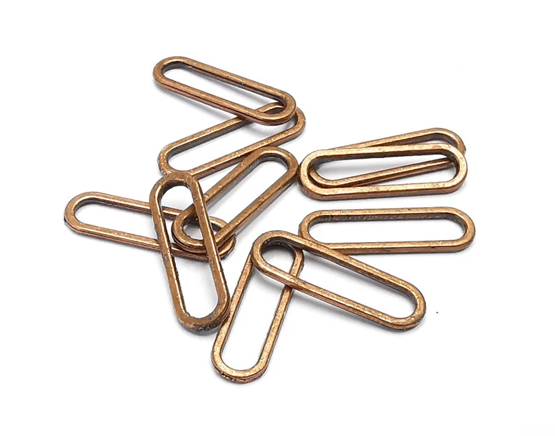 Oval Frame Connector Findings Antique Copper Plated G28369