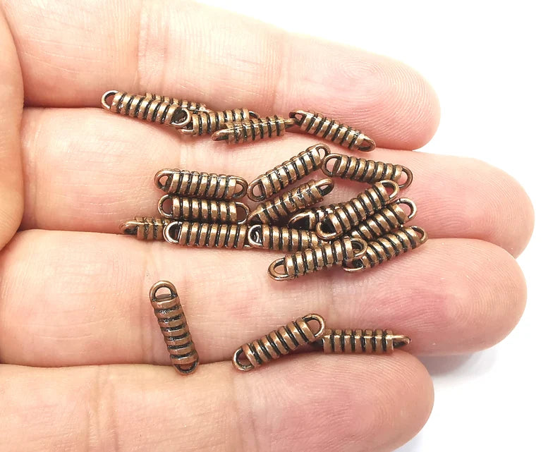 Spirals Swirl Connector Charms Antique Copper Plated (14x4mm) G28376