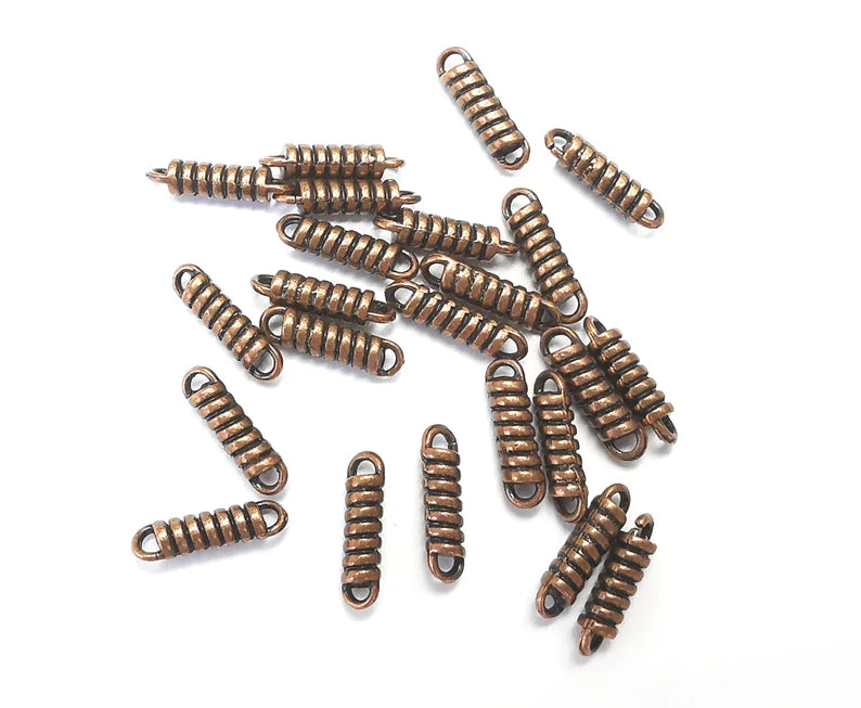 Spirals Swirl Connector Charms Antique Copper Plated (14x4mm) G28376