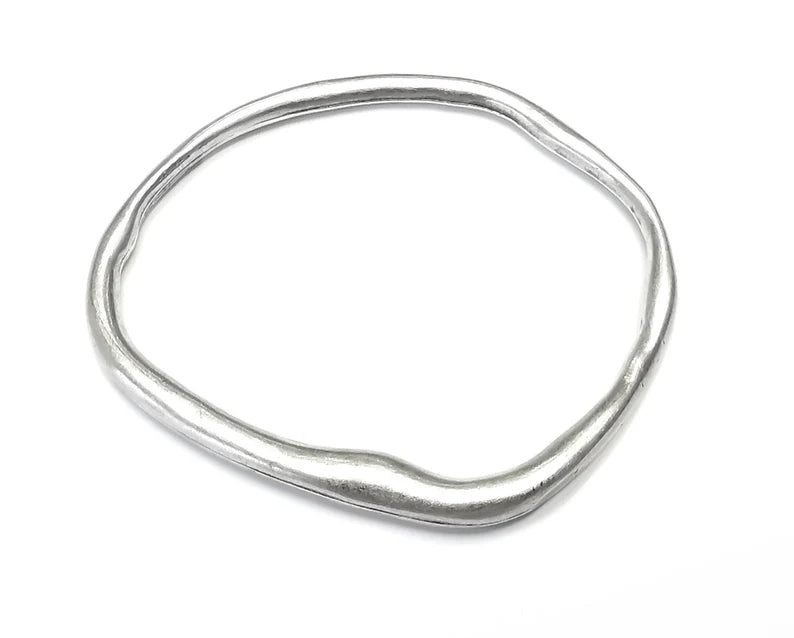 Circle Hoop Findings Antique Silver Plated (72mm) G28379