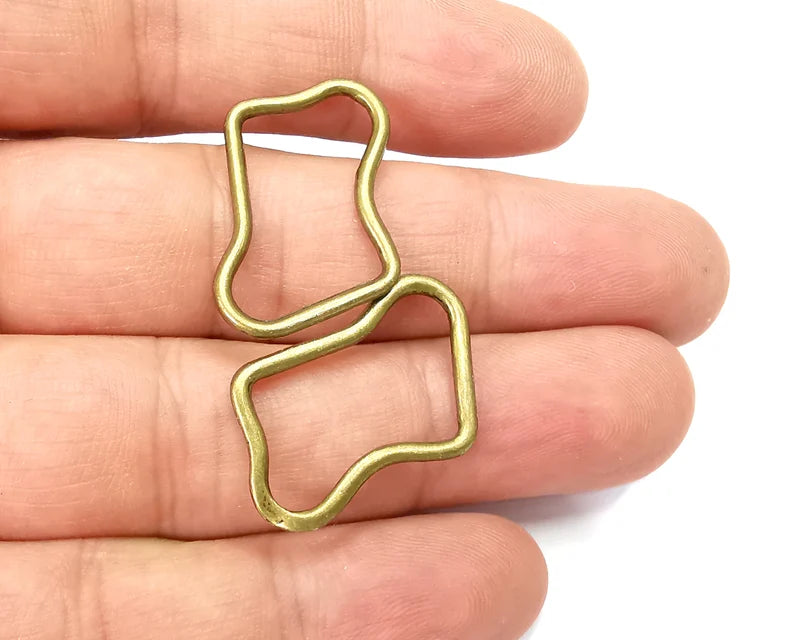 Frame Connector Findings Charm Antique Bronze Plated (29x18 mm) G28384