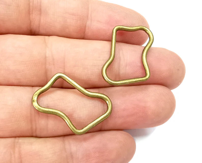 Frame Connector Findings Charm Antique Bronze Plated (29x18 mm) G28384