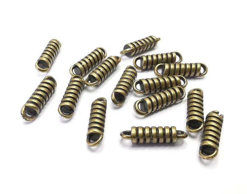 Spirals Swirl Connector Charms Antique Bronze Plated (14x4mm) G28395