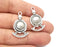 Ethnic Charms Antique silver plated (30x18mm) G28400