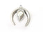 Crescent Pear Charms Antique Silver Plated Charms (35x32mm) G28413