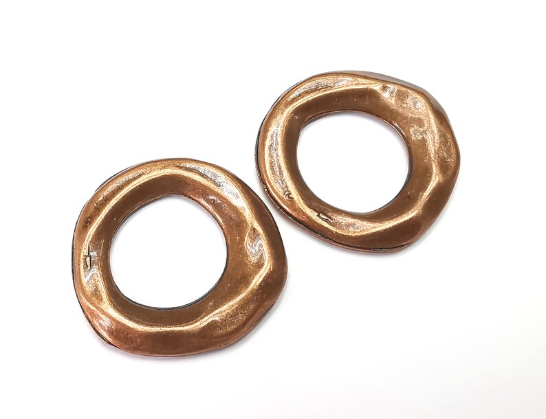 Circle Hoop Charms Findings, Antique Copper Plated (31mm) G28430