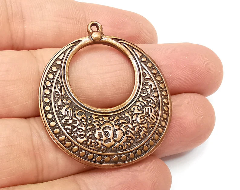Ethnic Charms Antique Copper Plated Charms (41x37mm) G28359
