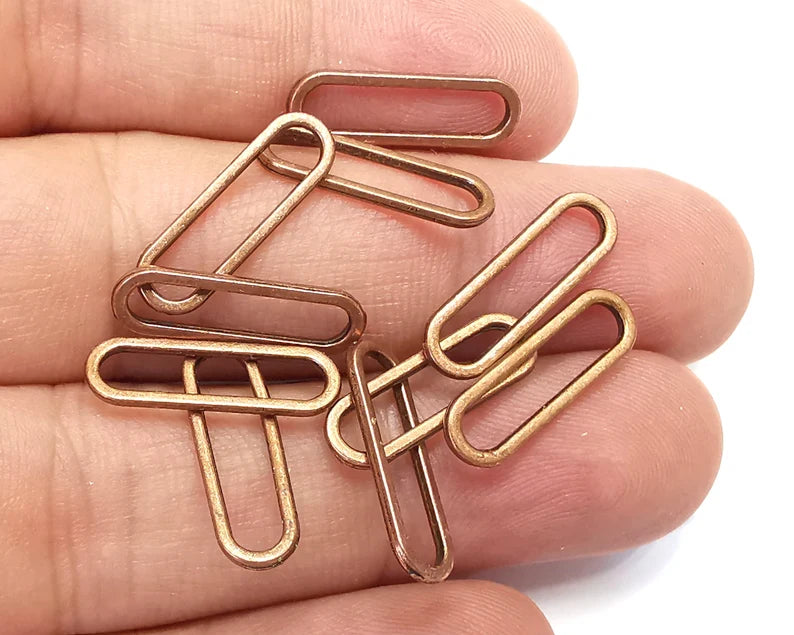 Oval Frame Connector Findings Antique Copper Plated G28369