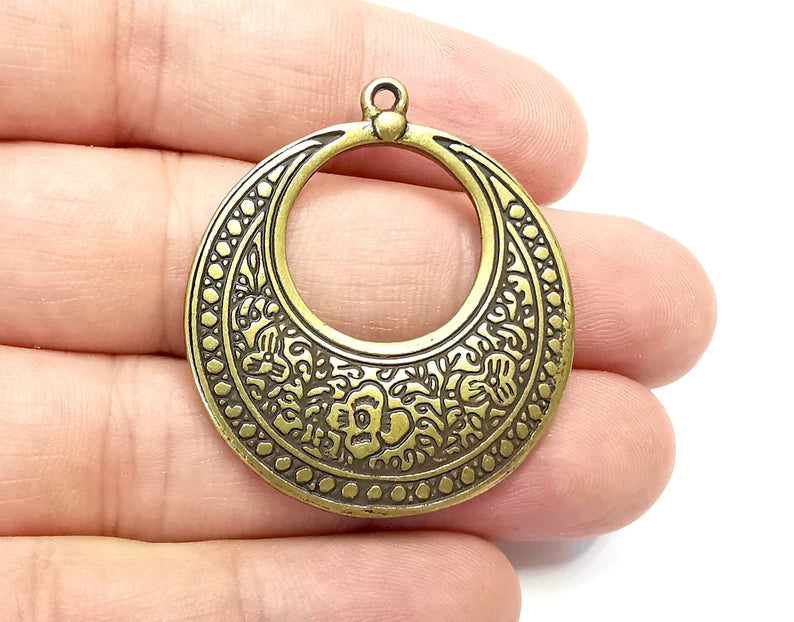 Ethnic Charms Antique Bronze Plated Charms (41x37mm) G28374