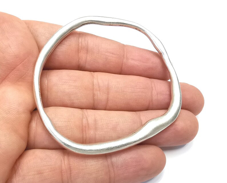 Circle Hoop Findings Antique Silver Plated (72mm) G28379