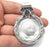 Swirl Round Pendant Blank Bezel Settings Antique Silver Plated (29mm Blank) G5192