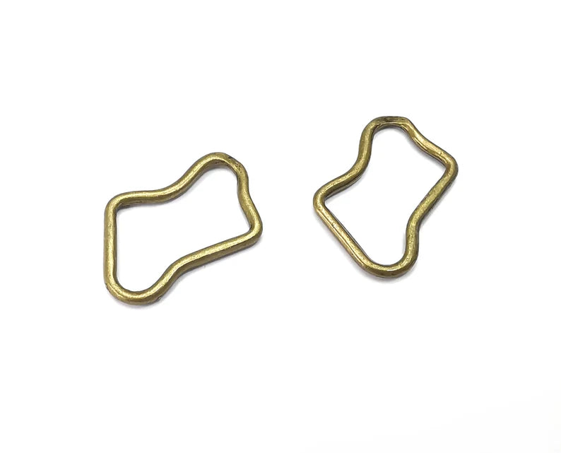 Frame Connector Findings Charm Antique Bronze Plated (29x18 mm) G28384
