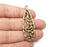 Hammered Drop Charms Organic Shape Antique Bronze Plated (53x17mm) G28390