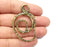 Swirl Hammered Organic Charms Antique Bronze Plated (52x33mm) G28391