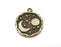 Crescent Moon Charms Sun and Moon Charms Crescent Stars Charms Moonrise Pendant Antique Bronze Plated (25x21mm) G28393