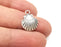 Scallop Sea Shell Charms Antique Silver Plated (18x14mm) G28401