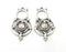 Ethnic Round Charms Antique Silver Plated Charms (37x20mm) G28407