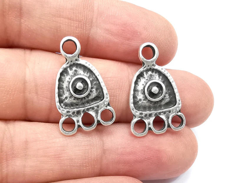 Ethnic Charms, Connector Antique Silver Plated (25x15mm) G28503