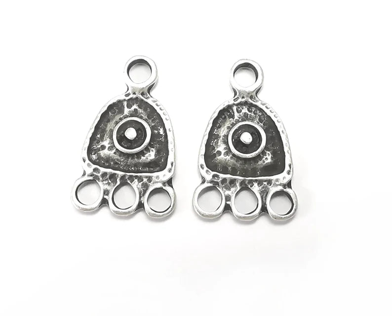 Ethnic Charms, Connector Antique Silver Plated (25x15mm) G28503