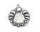 Moon Crescent Charms Antique Silver Plated Round Charms (28x25mm) G28512