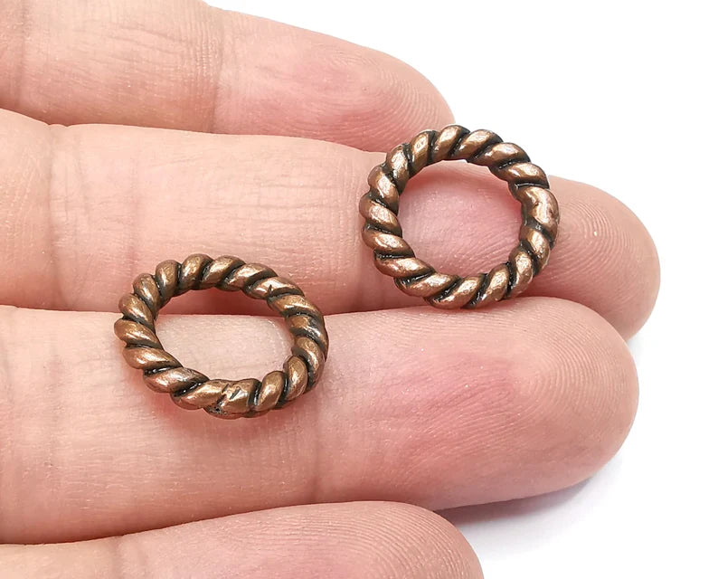 Twisted Circle Findings Antique Copper Plated Circle (17 mm) G28523