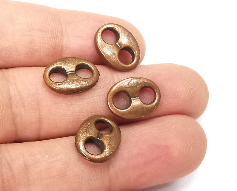 Oval Connector Charms Antique Copper Plated Findings (14x11mm) G28528