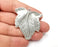 Leaf Charms Antique Silver Plated Natural Charms (46x42mm) G28536