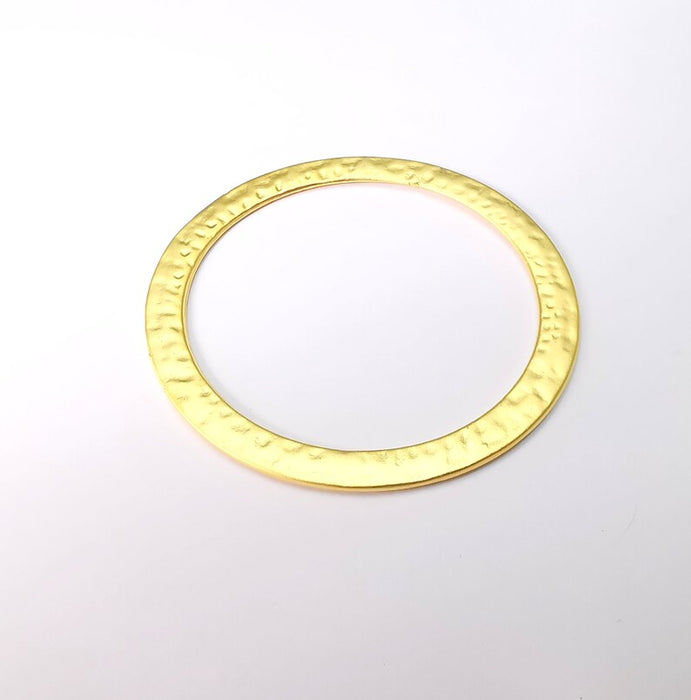 Hammered Gold Circle Gold Plated Findings (51mm) G28574