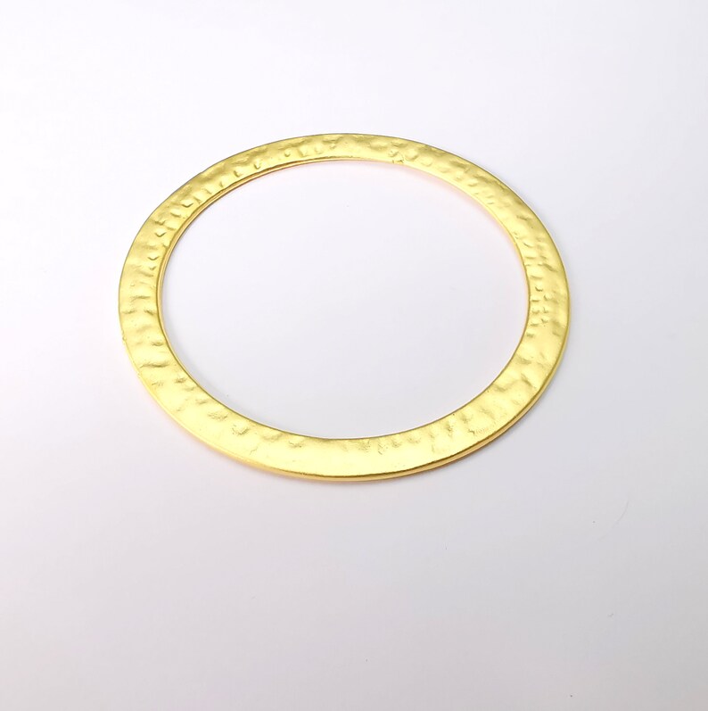 Hammered Gold Circle Gold Plated Findings (51mm) G28574
