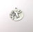 Hummingbird and Flower Charms, Antique Silver Plated Bird Charms (25mm) G28596
