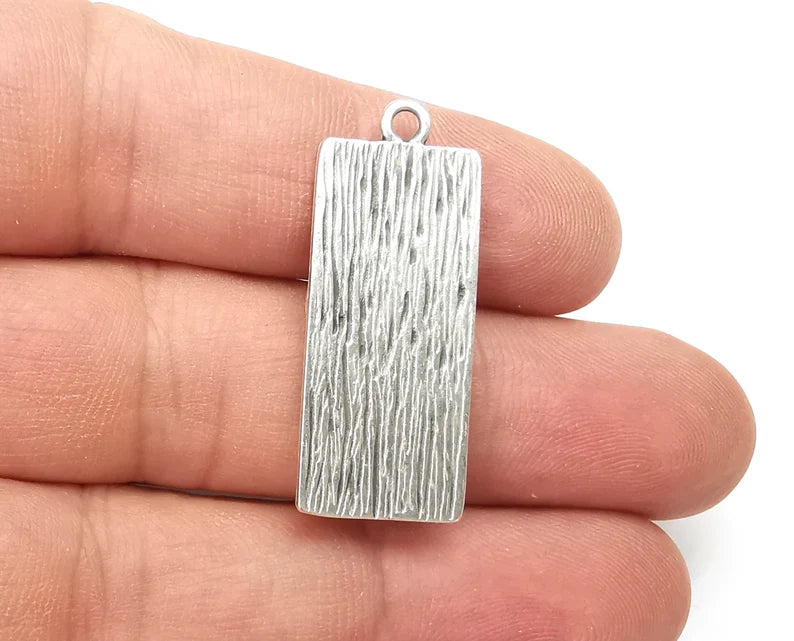 Flowers Rose Garden Charms Antique Silver Plated Plants Charms (35x14mm) G28511