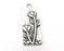 Flowers Rose Garden Charms Antique Silver Plated Plants Charms (35x14mm) G28511