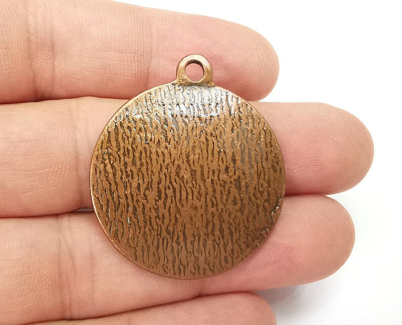Dome Charms Round Pendant Antique Copper Plated (39x34mm) G28516