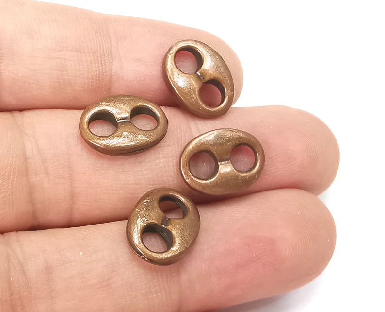 Oval Connector Charms Antique Copper Plated Findings (14x11mm) G28528