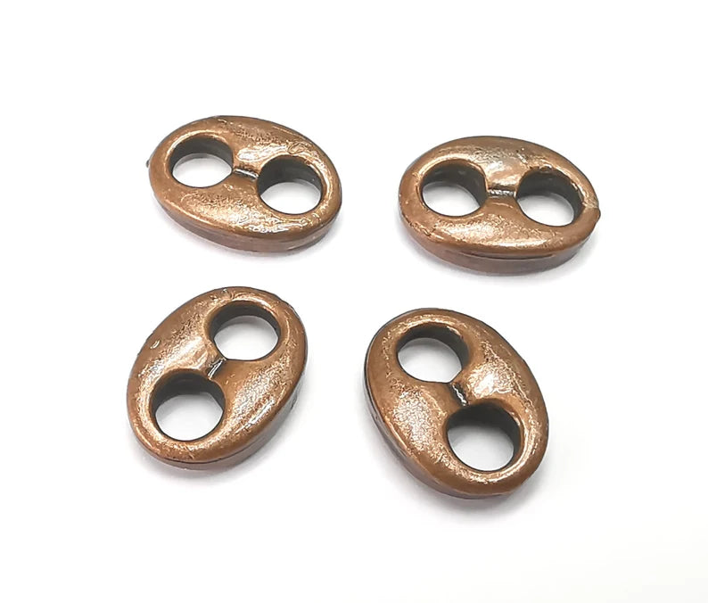 Oval Connector Charms Antique Copper Plated Findings (14x11mm) G28528