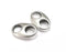 Oval Connector Charms Antique Silver Plated Charms (19x13mm) G28667