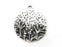 Trees Charms Antique Silver Plated Hammered Charms (28x25mm) G28542