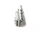Trees Charms Antique Silver Plated Brushed Charms (40x19mm) G28543