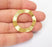Striped Wavy Gold Circle Gold Plated Findings (35mm) G28577