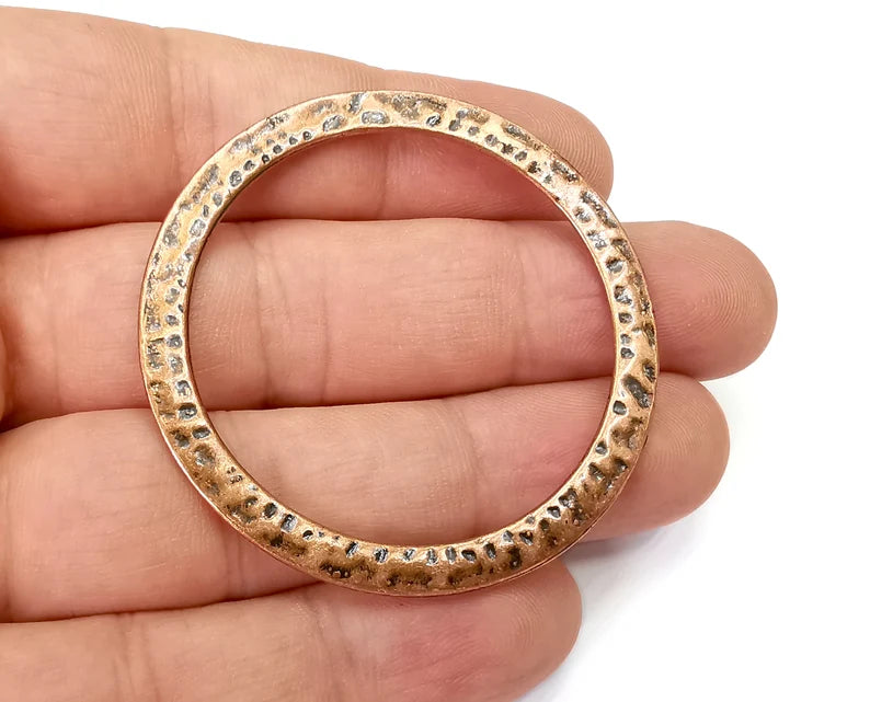 Hammered Antique Copper Plated Findings (51mm) G28694