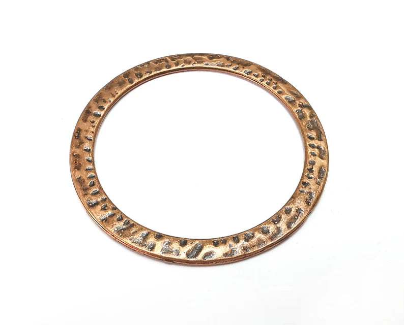 Hammered Antique Copper Plated Findings (51mm) G28694