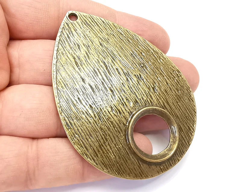 Drop Round Bezel, Resin Blank, inlay Mounting, Mosaic Frame Cabochon Base, Antique Bronze Plated (18mm) G28801