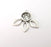 Flower Charms Pendant Bezels, Resin Blank, inlay Mountings, Mosaic Frame, Cabochon Bases Flower Settings Antique Silver Plated (10mm) G28829