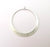 Brushed Circle Charms, Antique Silver Plated Round Charms (43mm) G28831