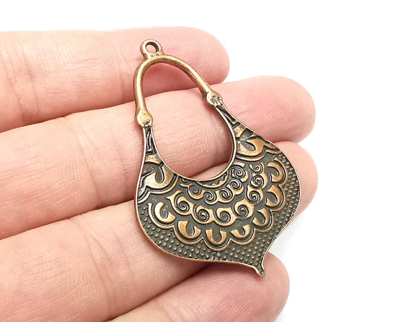 Ethnic Charms, Antique Copper Plated Charms (50x34mm) G28889