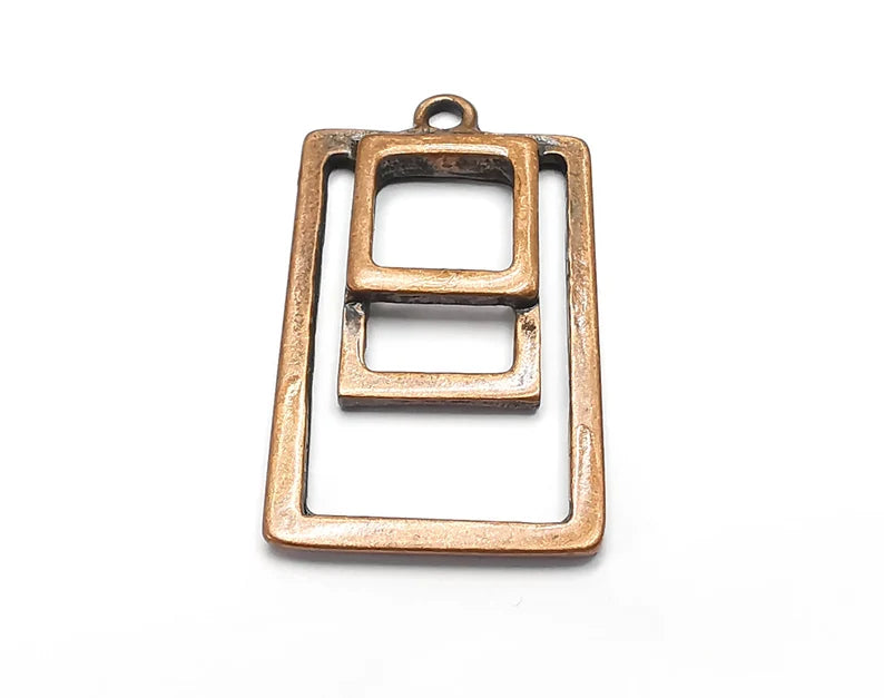 Ethnic Charms, Antique Copper Plated Charms (34x20mm) G28890