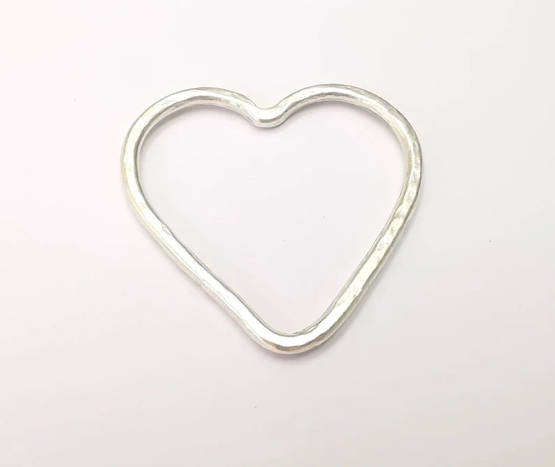 Heart Pendant Antique Silver Plated Pendant (49mm) G28823