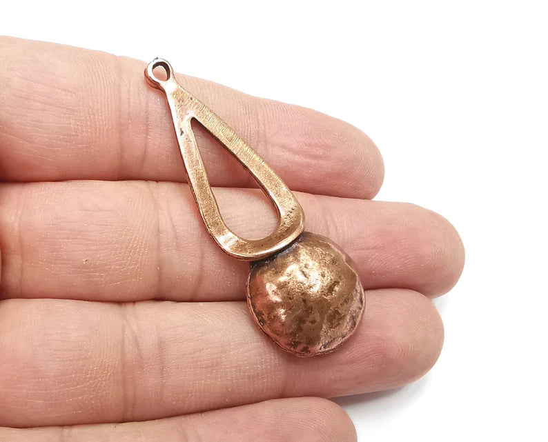 Ethnic Charms, Dome Charms, Antique Copper Plated (54x19mm) G28855