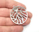 Round Swirl Charms, Antique Silver Plated Charms (40x36mm) G28863