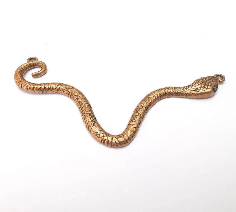 Snake Connector Charms, Antique Copper Plated (98mm) G28871